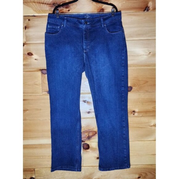 Lee Riders Jeans Women Plus Size 18 Petite Heavy Weight Straight Leg Jeans - Picture 1 of 8